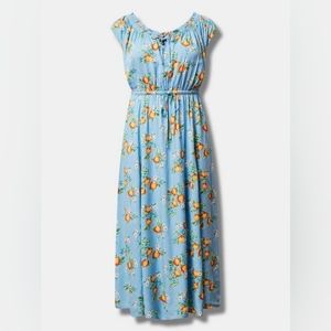 Torrid Maxi Textured Woven Double Slit Dress, Size 1